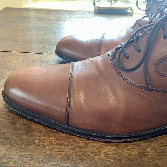 Johnston Murphy Cap Toe Oxford Leather Dress Shoes Sz 11 - Picture 4 of 8